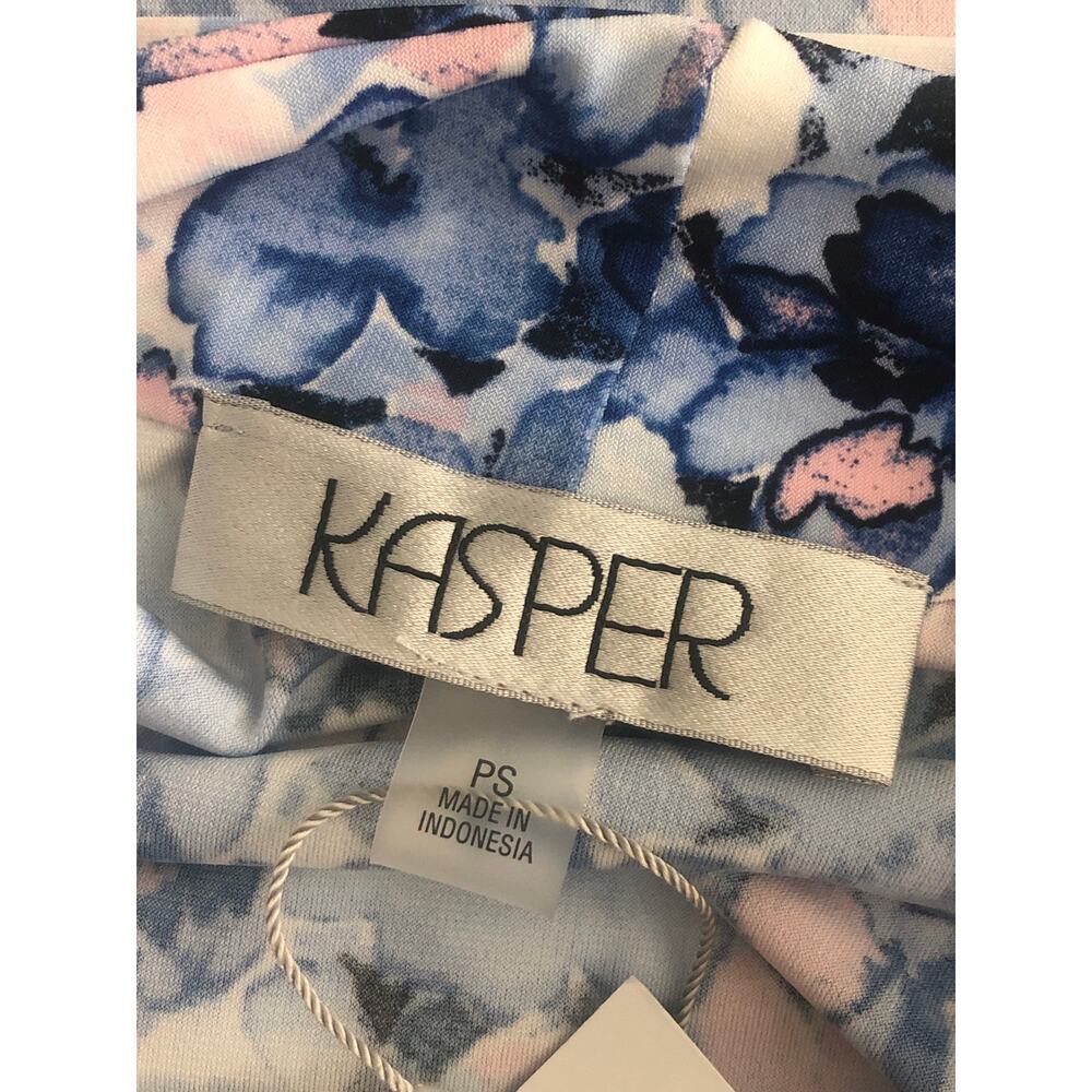 Kasper Twist-Neck Top Sleeveless California Sky Multi Women's Petite Small NEW - Picture 6 of 10